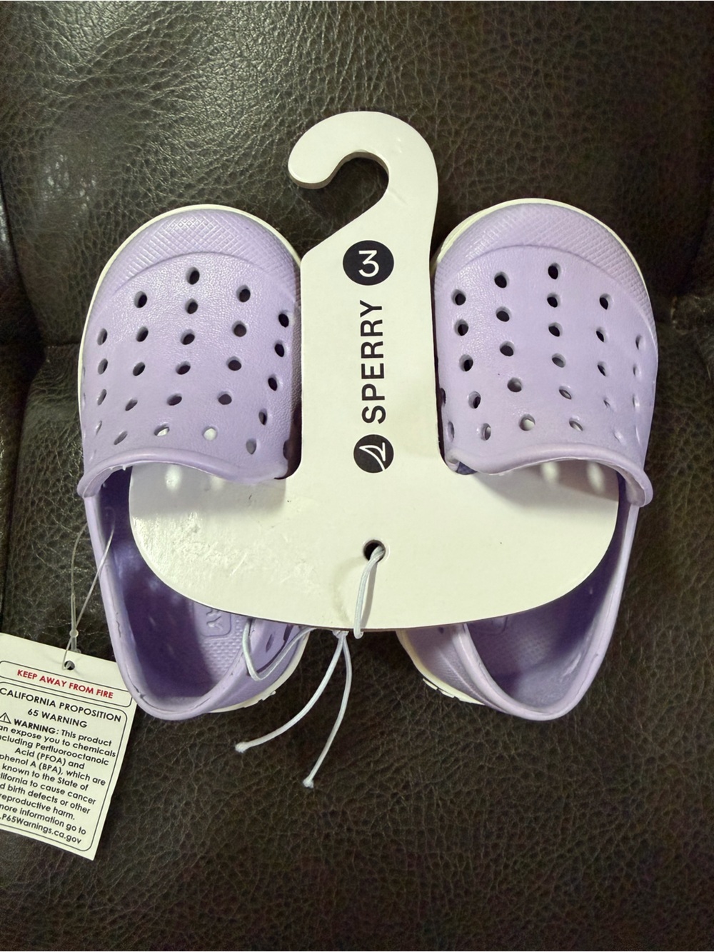MWT Sperry Kids' Lavender Purple Slip-On Water Shoes-Size 3